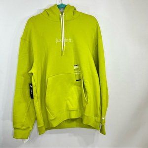 Nike Fleece Pullover Hoodie Just Do It Neon Green Men Size large New